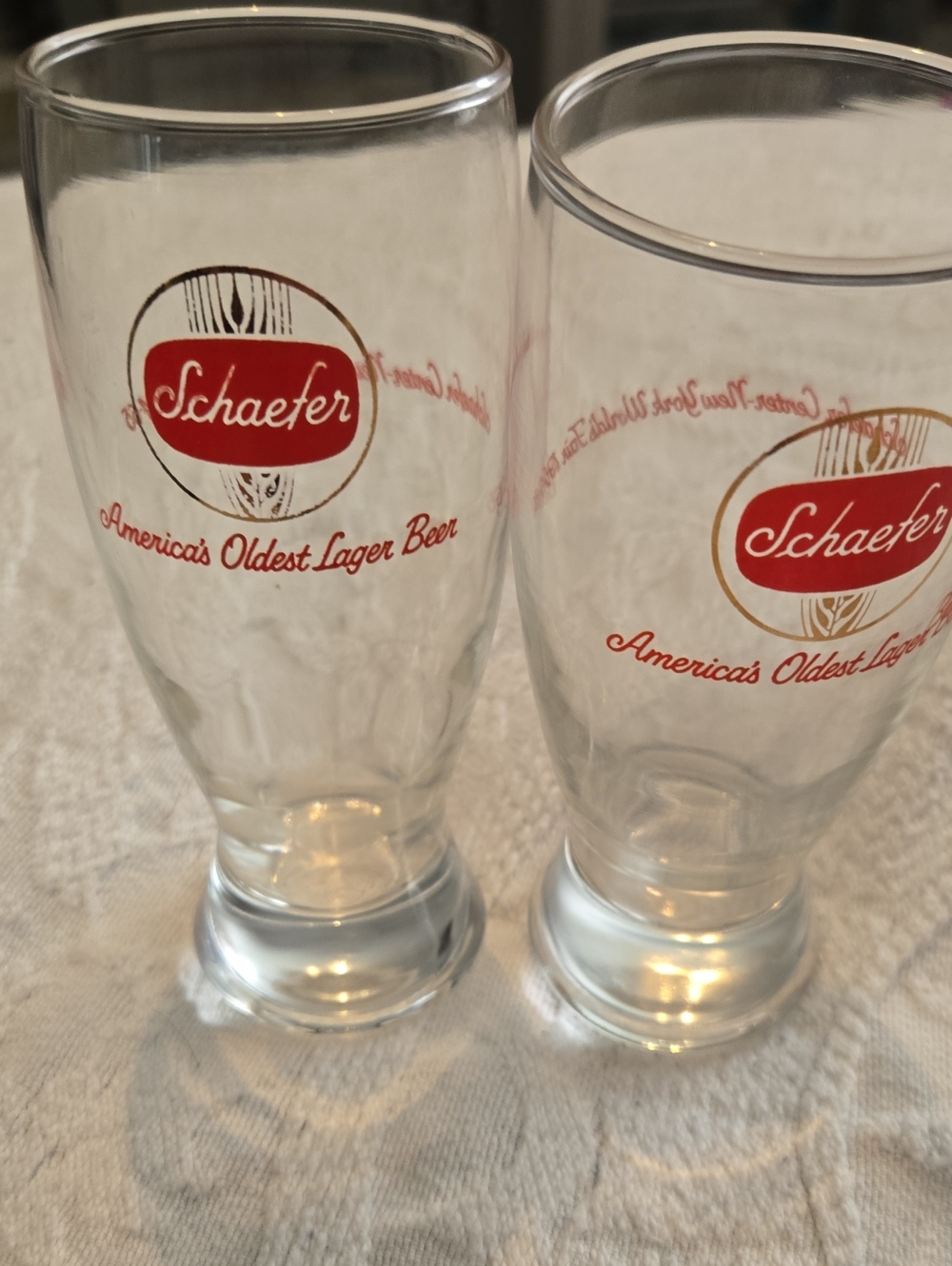 Vintage Schaefer Beer Glasses